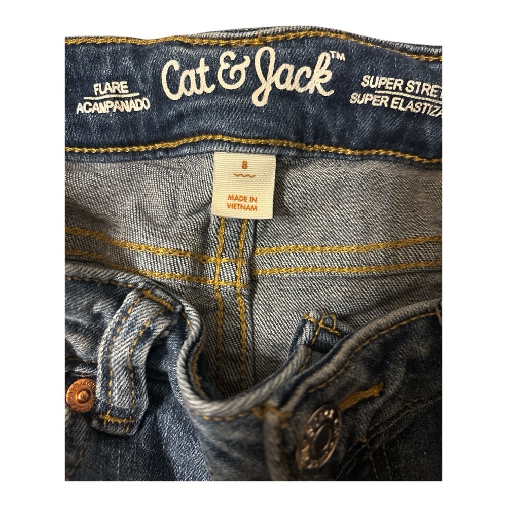 Cat and Jack Jeans Girls distressed condition Size 8 - Picture 2 of 2